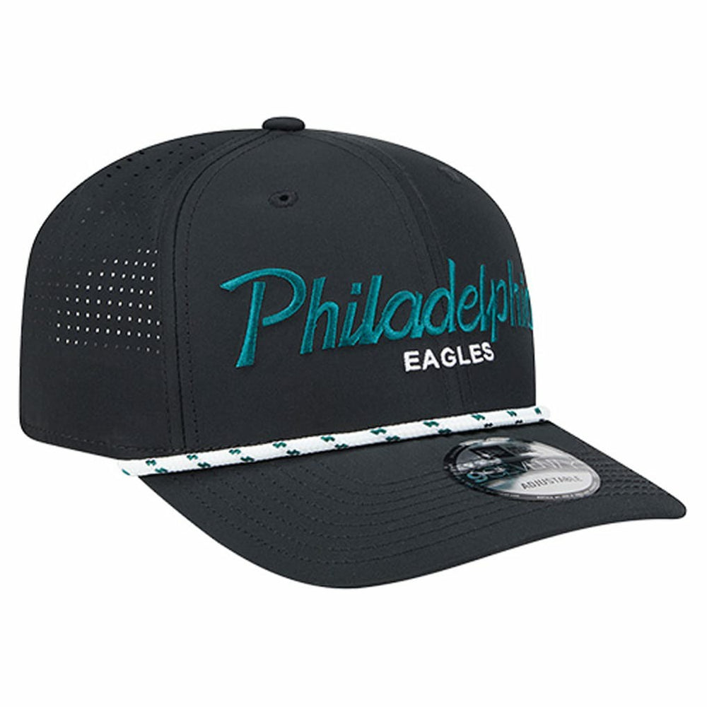 Philadelphia Eagles New Era Script 9SEVENTY Adjustable Hat - Black discount