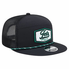 New York Jets New Era Ripstop Patch 9FIFTY Split Panel Snapback Hat - Black for sale