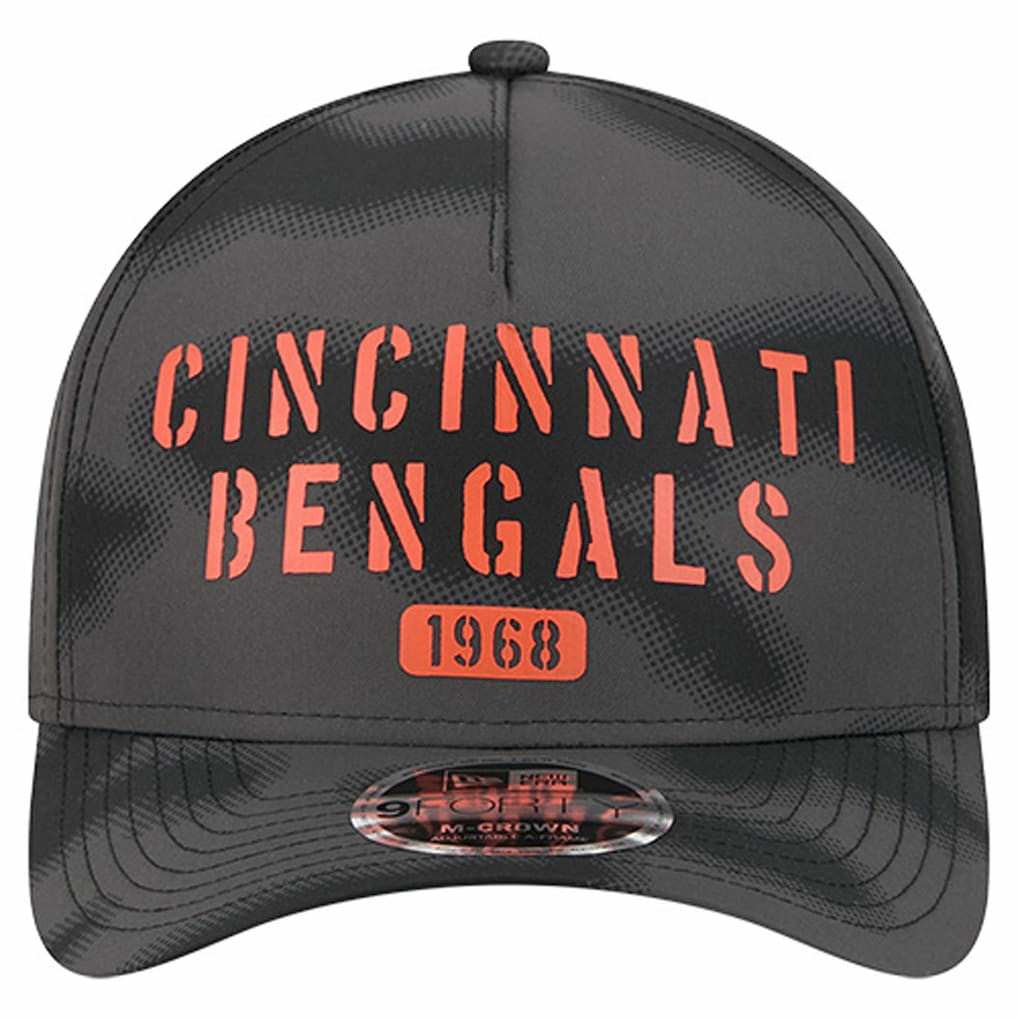 Cincinnati Bengals New Era Halftone Camo 9FORTY Hat - Gray discount