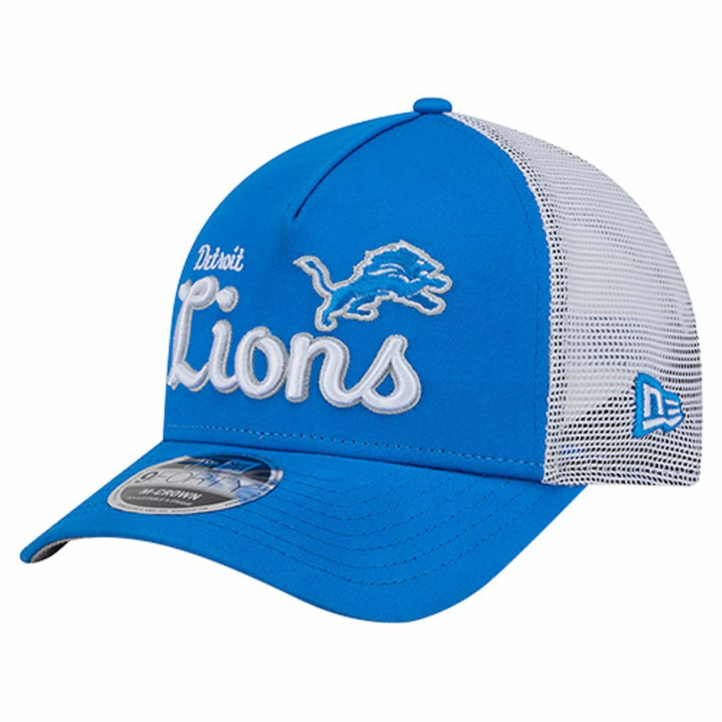 Detroit Lions New Era Side Lines 9FORTY Adjustable Hat - Blue outlet