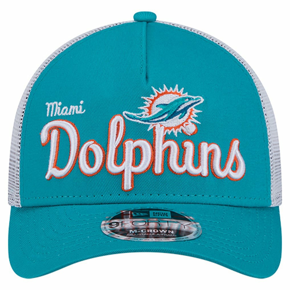 Miami Dolphins New Era Side Lines 9FORTY Adjustable Hat - Aqua outlet