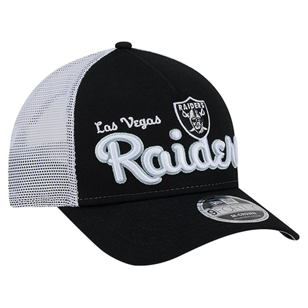 Las Vegas Raiders New Era Side Lines 9FORTY Adjustable Hat - Black sale