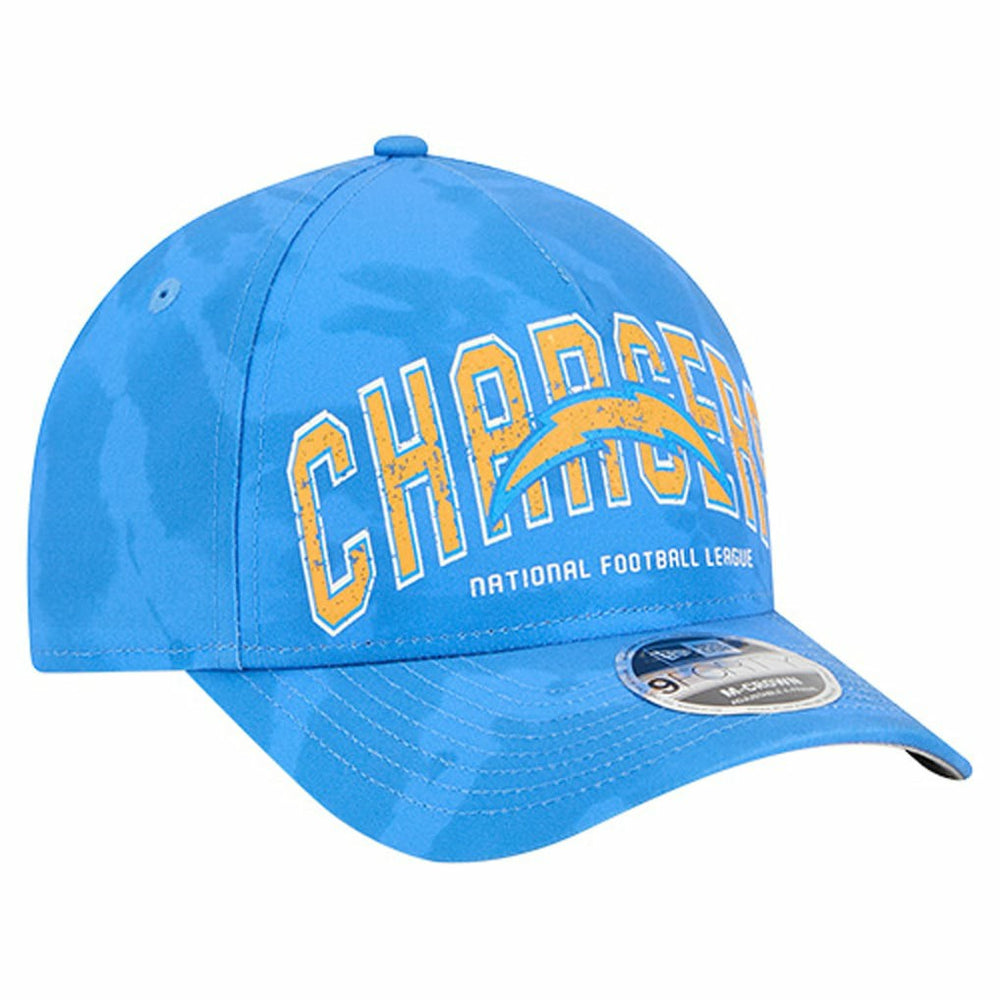 Los Angeles Chargers New Era Tie Dye Fade 9Forty M-Crown A-Frame Adjustable Hat - Powder Blue on sale