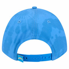 Los Angeles Chargers New Era Tie Dye Fade 9Forty M-Crown A-Frame Adjustable Hat - Powder Blue on sale