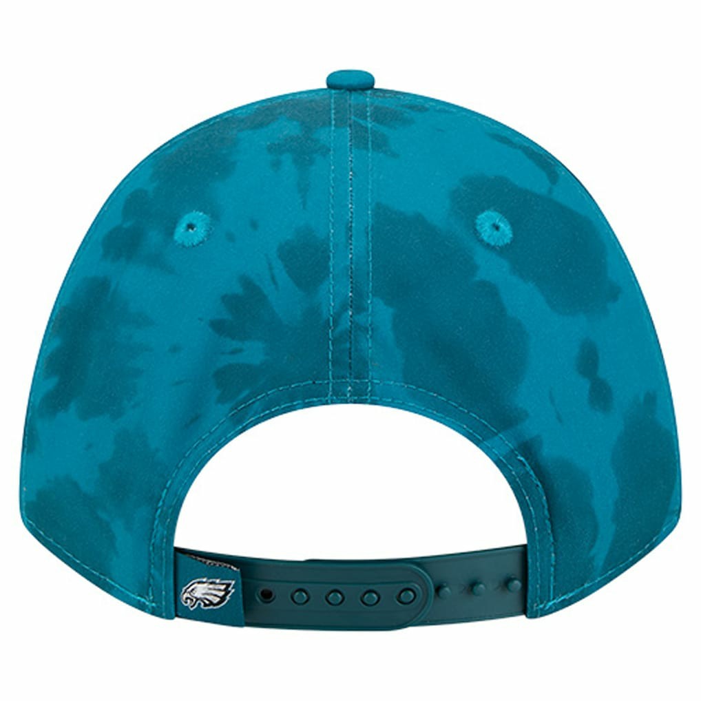 Philadelphia Eagles New Era Tie Dye Fade 9Forty M-Crown A-Frame Adjustable Hat - Midnight Green on sale