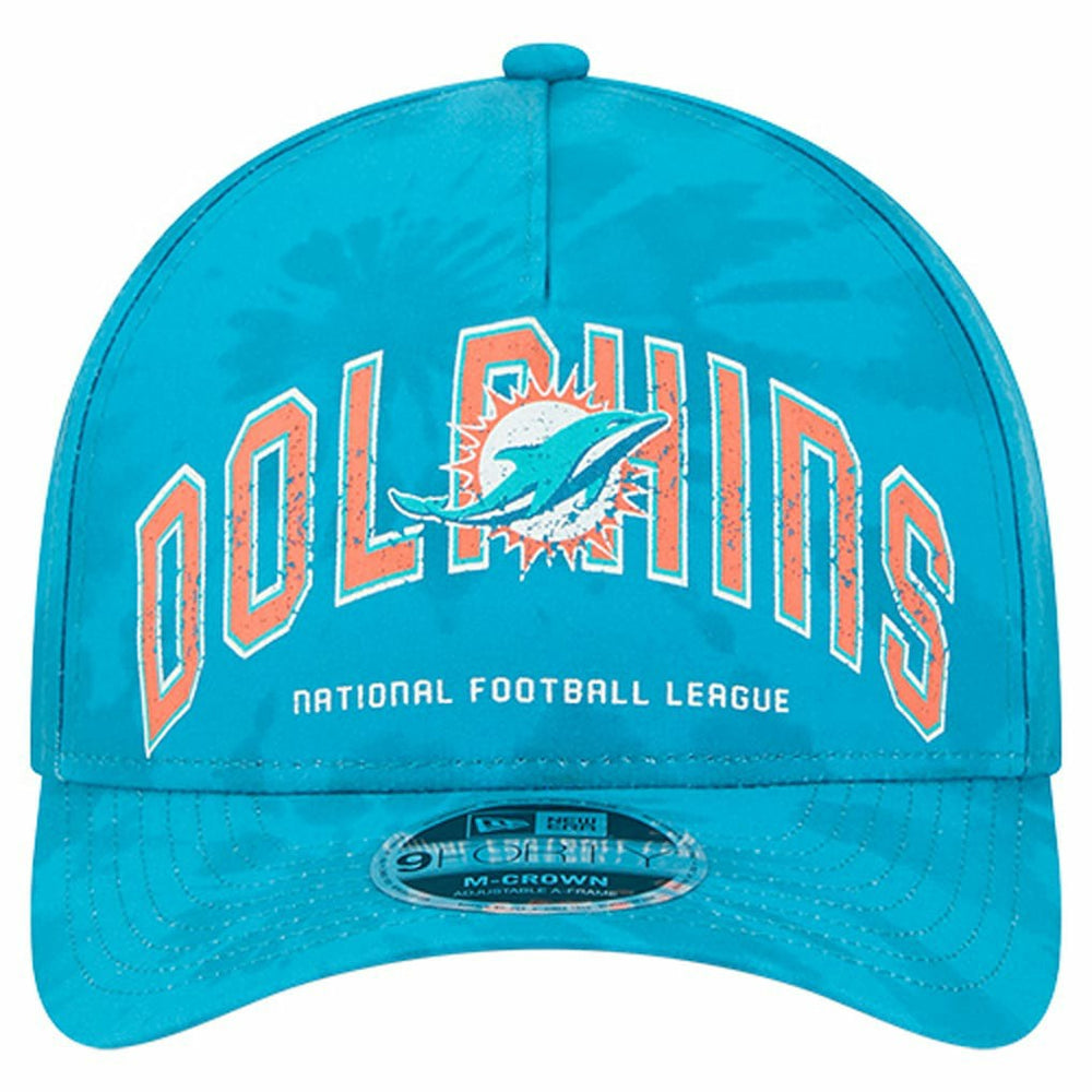 Miami Dolphins New Era Tie Dye Fade 9Forty M-Crown A-Frame Adjustable Hat - Aqua on sale