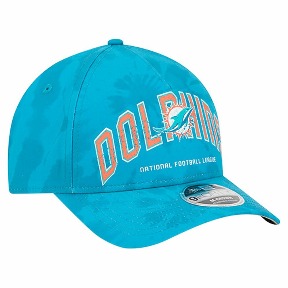 Miami Dolphins New Era Tie Dye Fade 9Forty M-Crown A-Frame Adjustable Hat - Aqua on sale