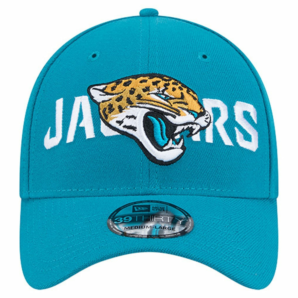 Jacksonville Jaguars New Era Overlap Logo 39THIRTY Stretch Fit Hat - Teal outlet