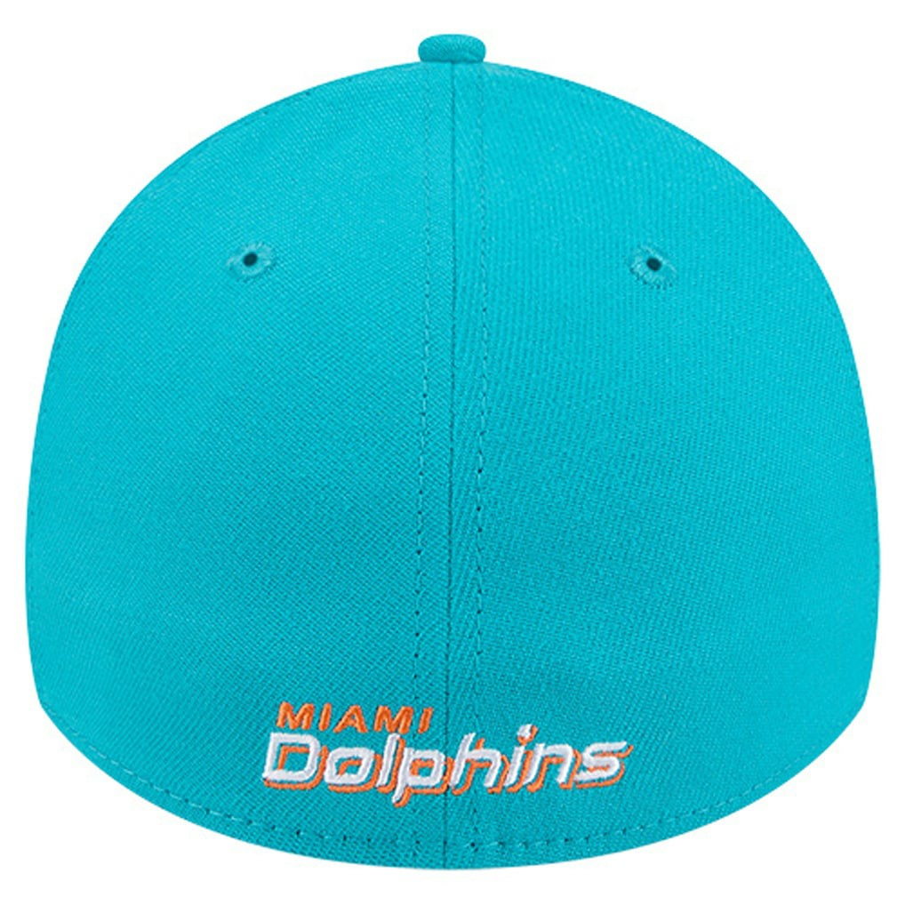 Miami Dolphins New Era Overlap Logo 39THIRTY Stretch Fit Hat - Aqua discount