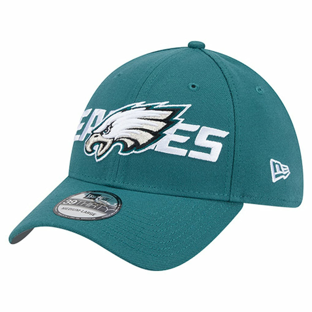 Philadelphia Eagles New Era Overlap Logo 39THIRTY Stretch Fit Hat - Midnight Green cheap