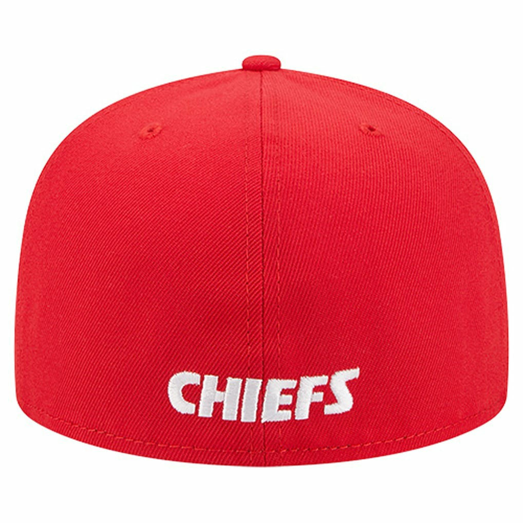 Kansas City Chiefs New Era Overlap Wordmark 59FIFTY Fitted Hat - Red for sale