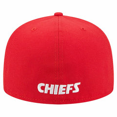 Kansas City Chiefs New Era Overlap Wordmark 59FIFTY Fitted Hat - Red for sale
