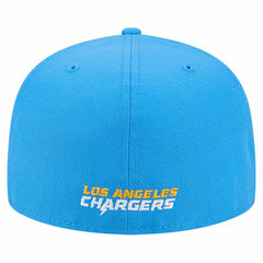 Los Angeles Chargers New Era Overlap Wordmark 59FIFTY Fitted Hat - Powder Blue for sale