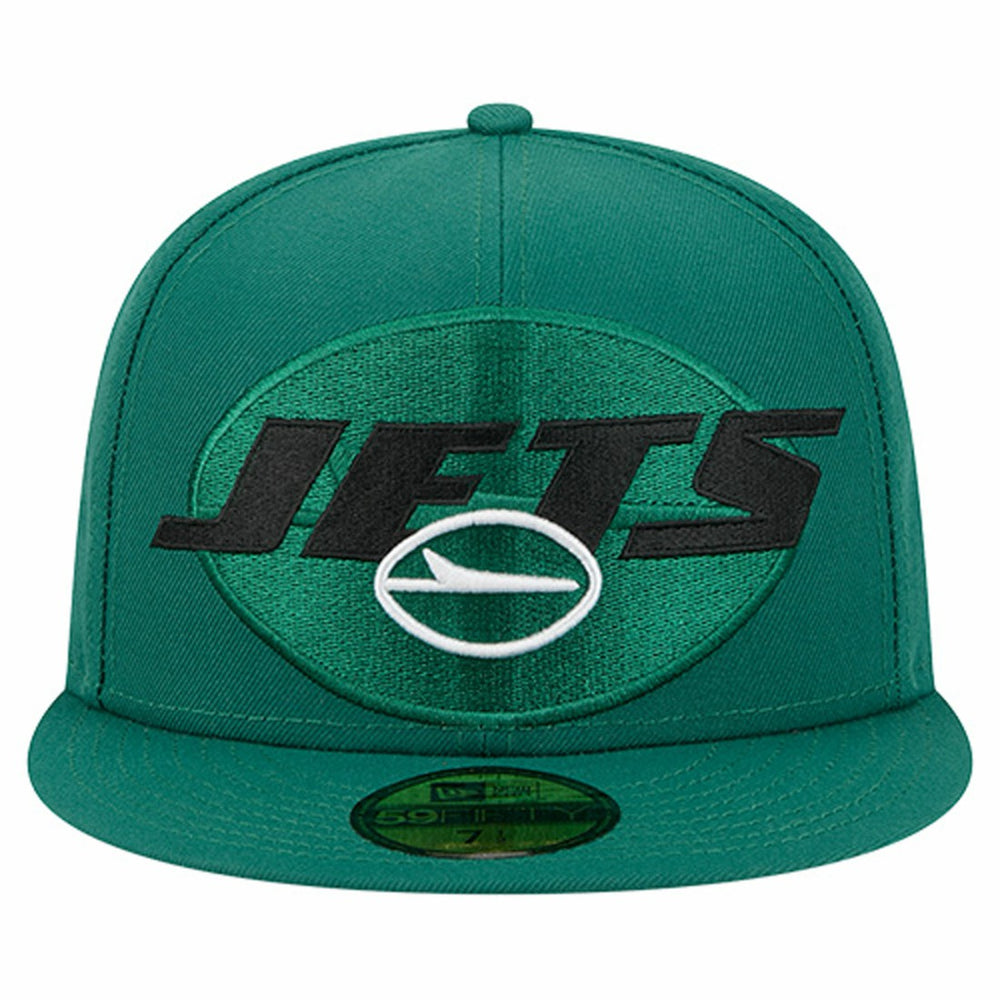 New York Jets New Era Overlap Wordmark 59FIFTY Fitted Hat - Green cheap