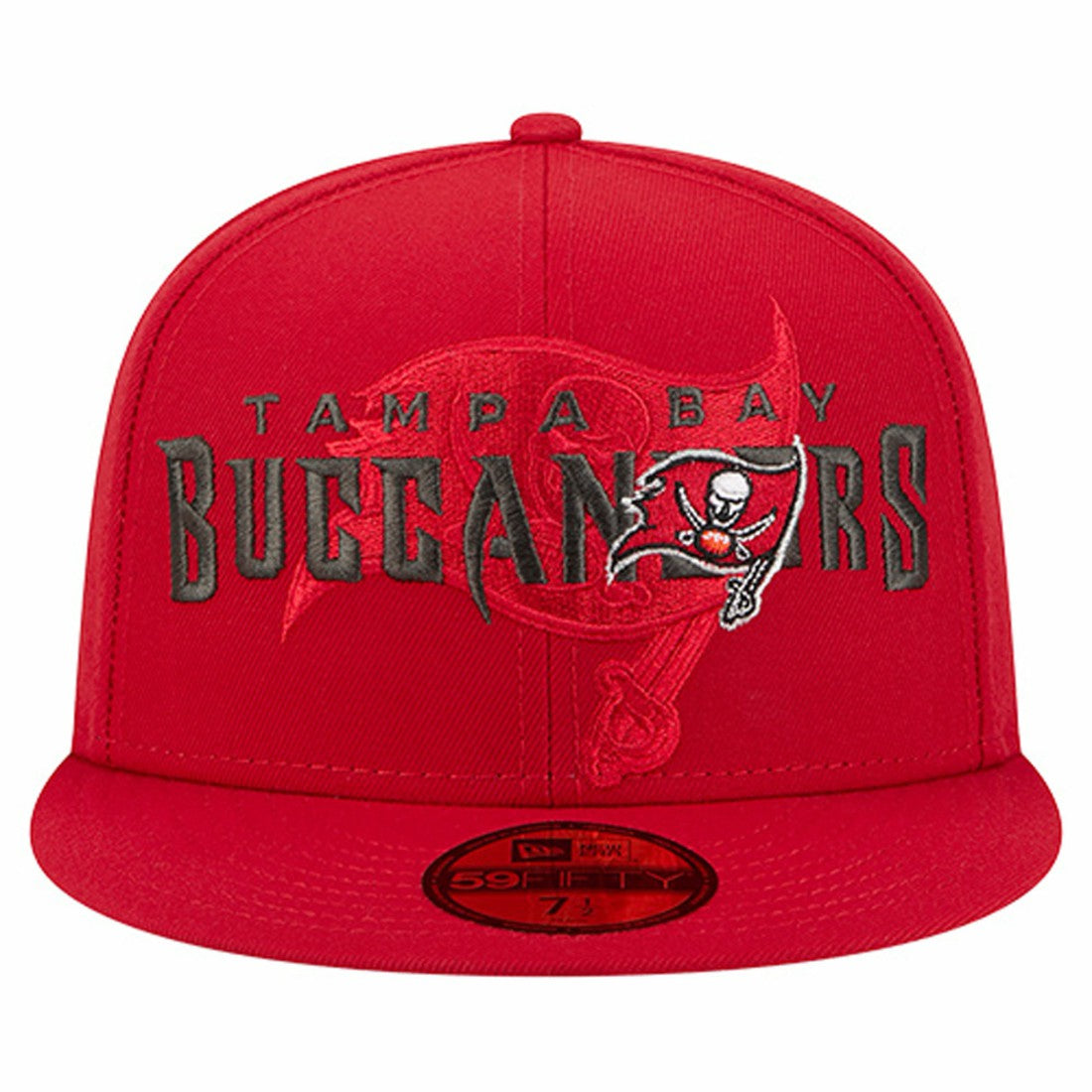 Tampa Bay Buccaneers New Era Overlap Wordmark 59FIFTY Fitted Hat - Red online