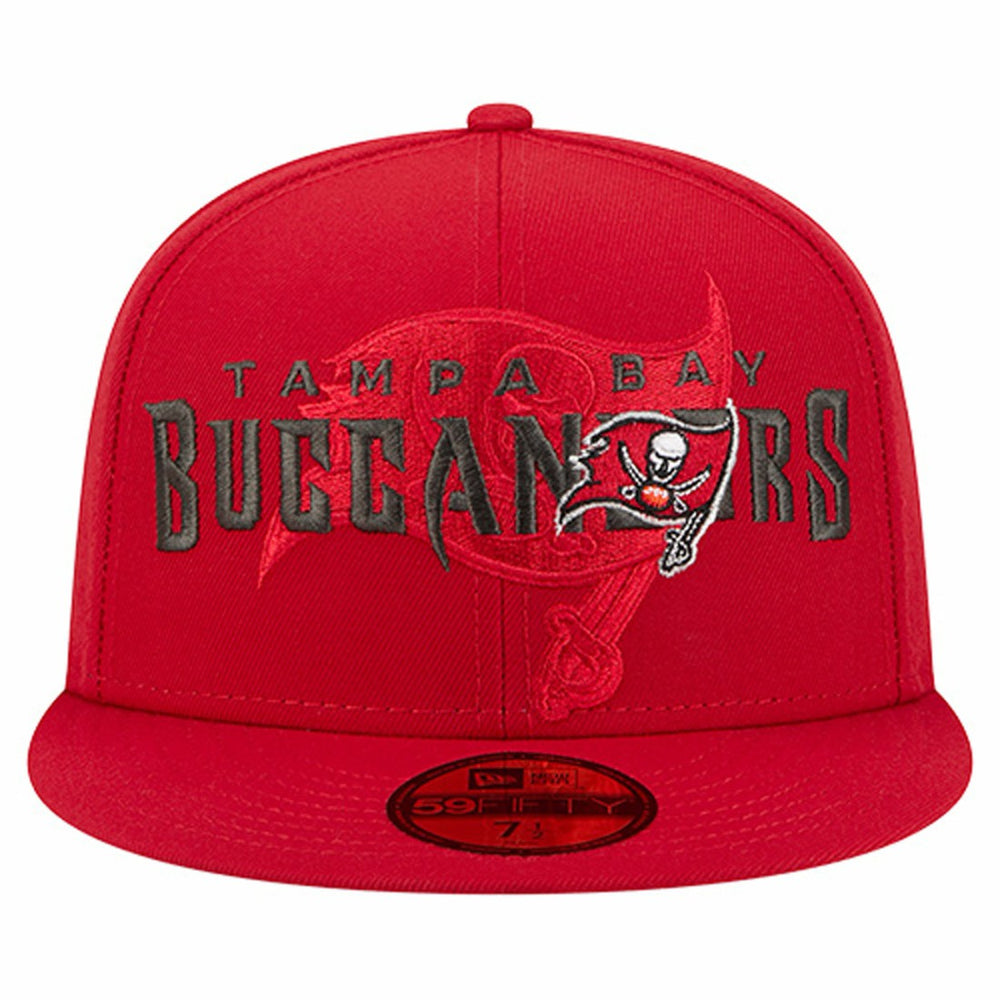Tampa Bay Buccaneers New Era Overlap Wordmark 59FIFTY Fitted Hat - Red online