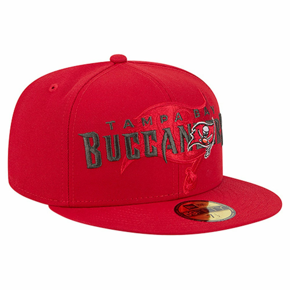 Tampa Bay Buccaneers New Era Overlap Wordmark 59FIFTY Fitted Hat - Red online
