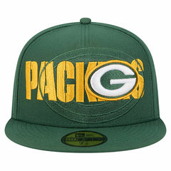 Green Bay Packers New Era Overlap Wordmark 59FIFTY Fitted Hat - Green on sale