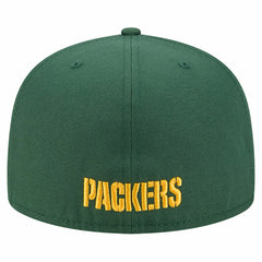 Green Bay Packers New Era Overlap Wordmark 59FIFTY Fitted Hat - Green on sale
