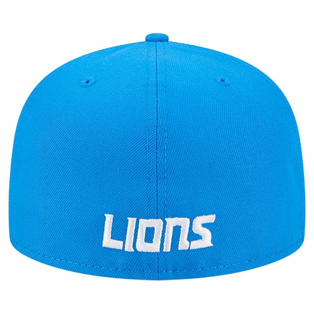 Detroit Lions New Era Overlap Wordmark 59FIFTY Fitted Hat - Blue online