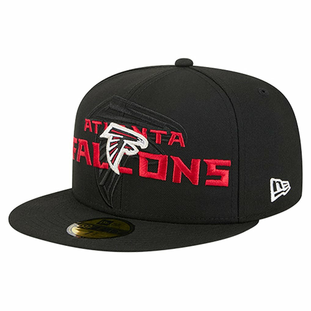 Atlanta Falcons New Era Overlap Wordmark 59FIFTY Fitted Hat - Black on sale