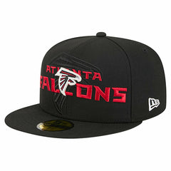 Atlanta Falcons New Era Overlap Wordmark 59FIFTY Fitted Hat - Black on sale