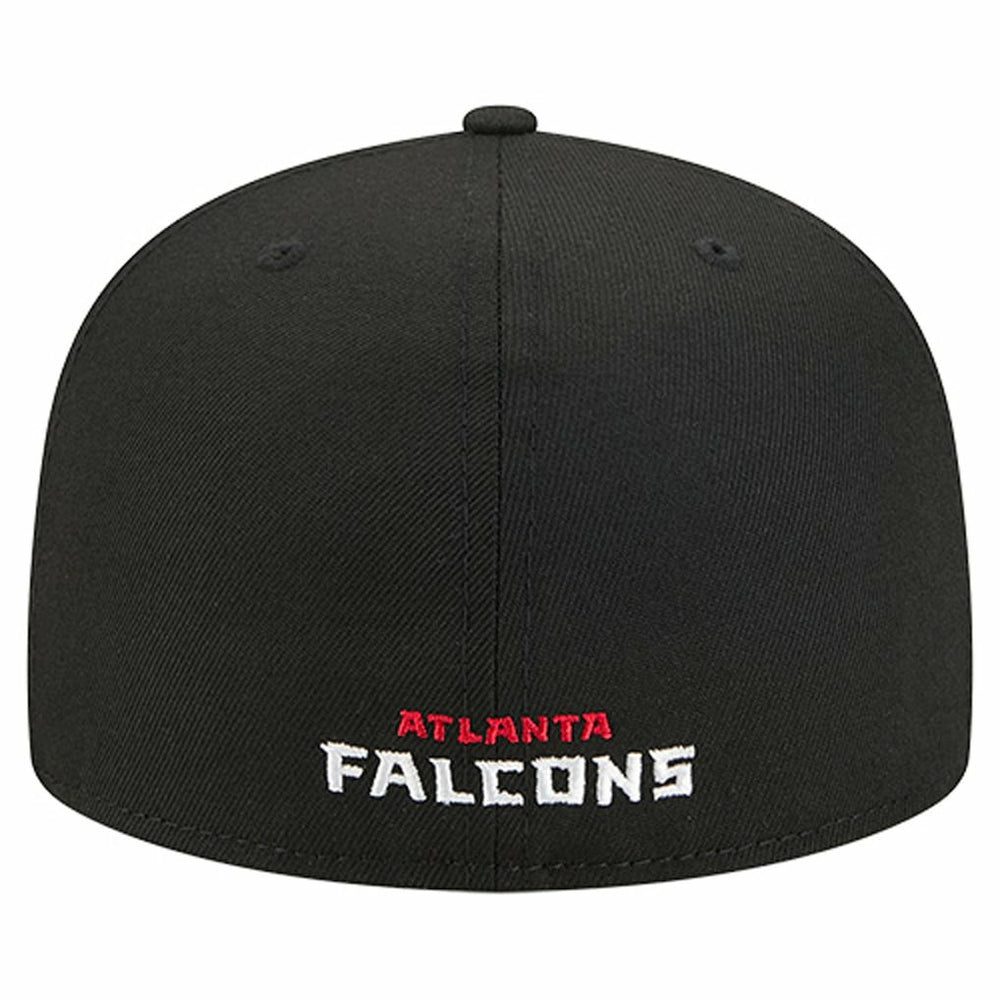 Atlanta Falcons New Era Overlap Wordmark 59FIFTY Fitted Hat - Black on sale