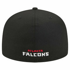 Atlanta Falcons New Era Overlap Wordmark 59FIFTY Fitted Hat - Black on sale