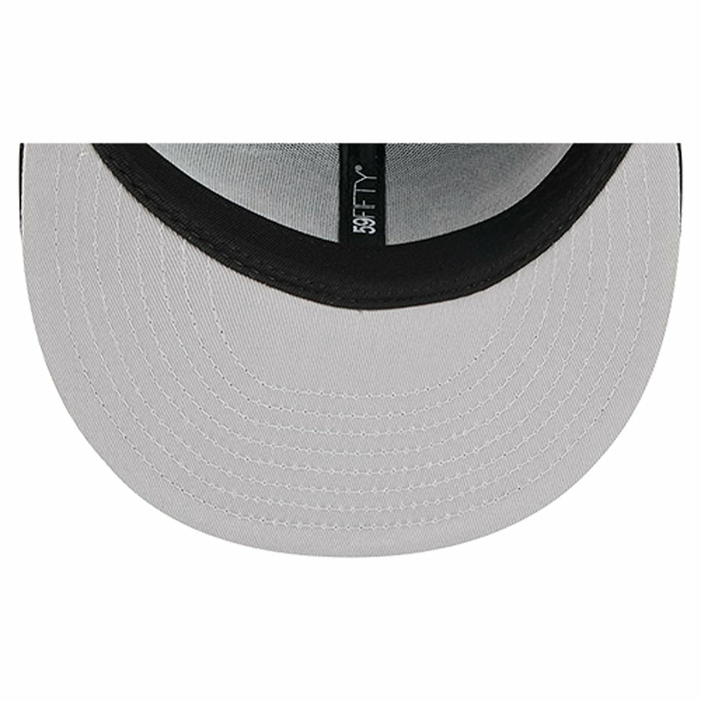 Atlanta Falcons New Era Overlap Wordmark 59FIFTY Fitted Hat - Black on sale