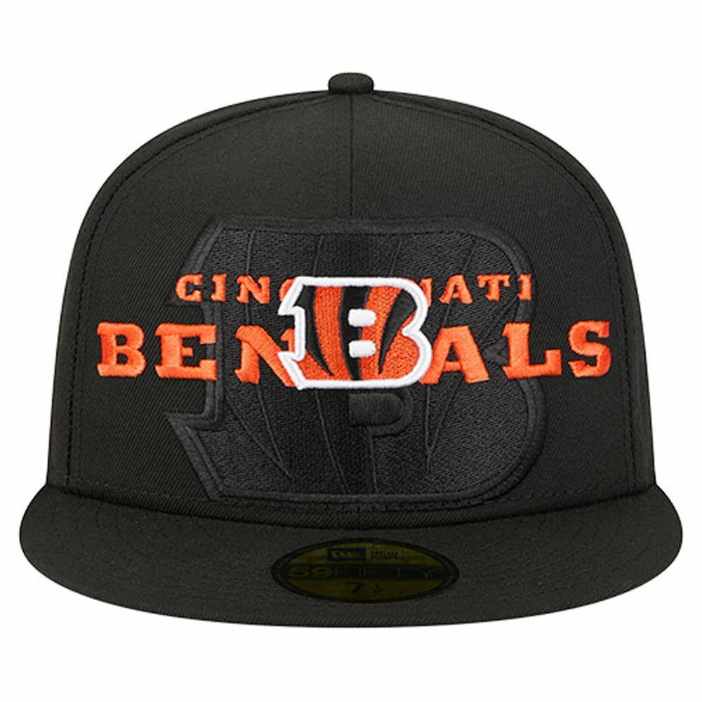 Cincinnati Bengals New Era Overlap Wordmark 59FIFTY Fitted Hat - Black online