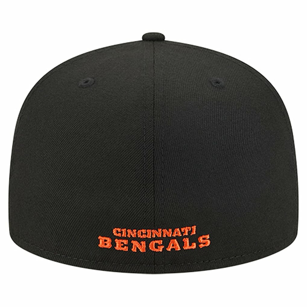 Cincinnati Bengals New Era Overlap Wordmark 59FIFTY Fitted Hat - Black online