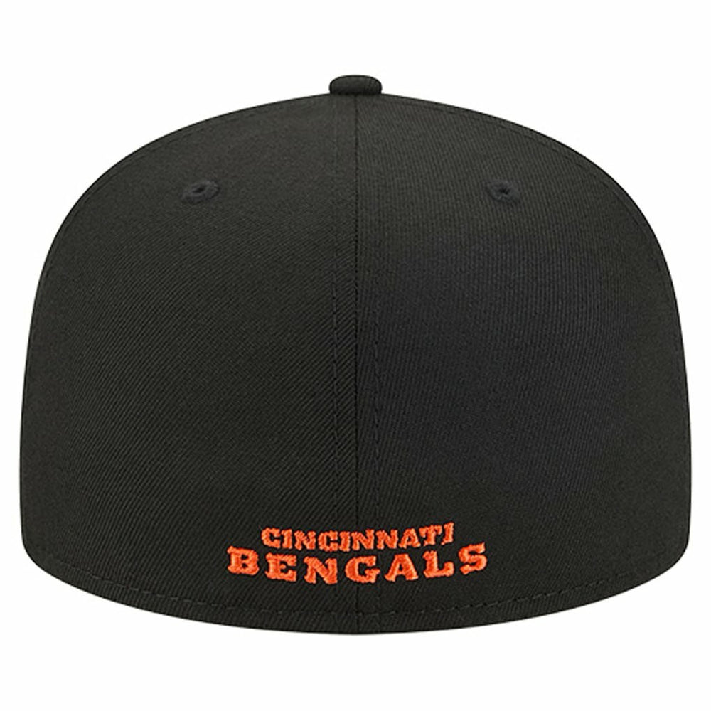 Cincinnati Bengals New Era Overlap Wordmark 59FIFTY Fitted Hat - Black online