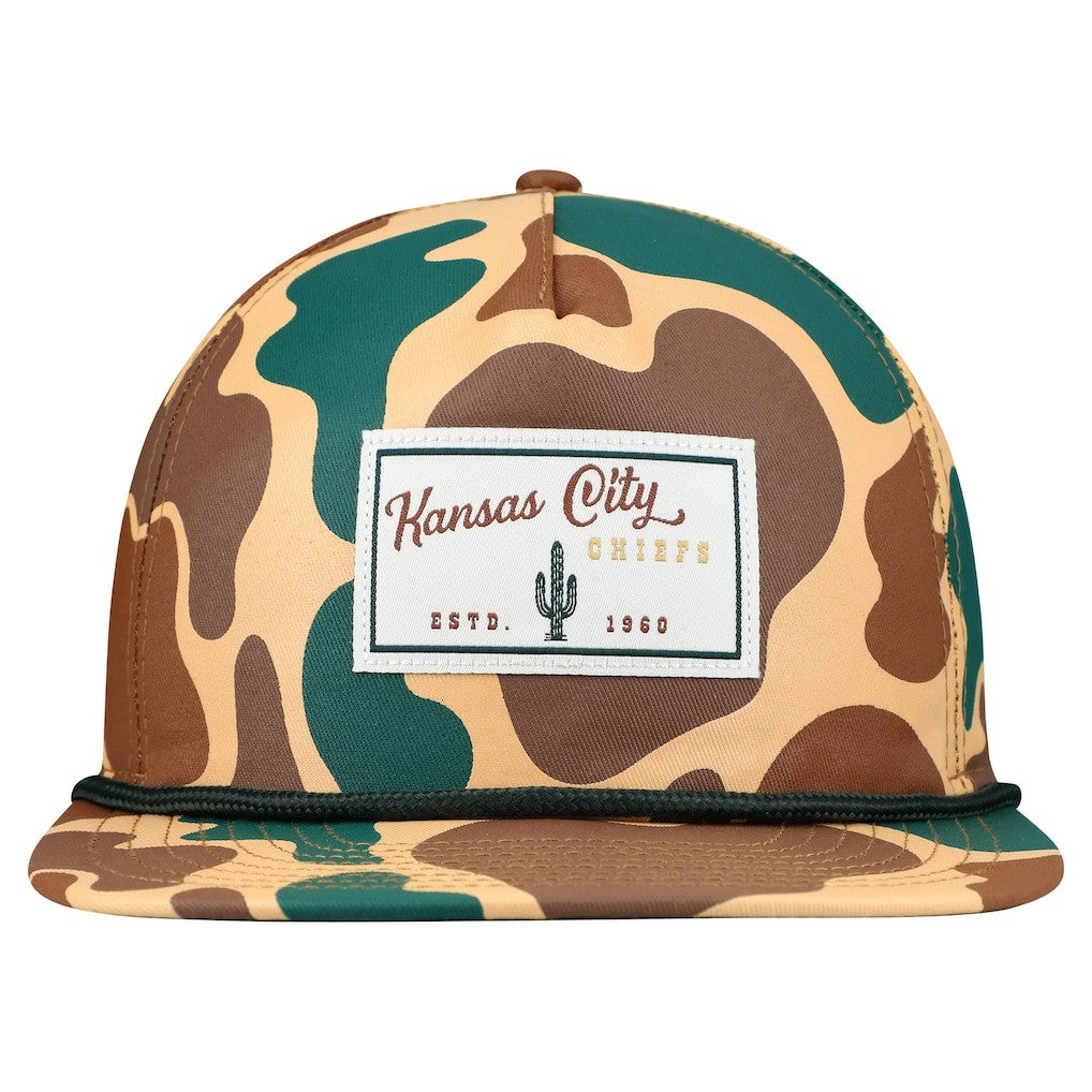 Kansas City Chiefs New Era Duck Rope 19TWENTY Snapback Hat - Camo discount