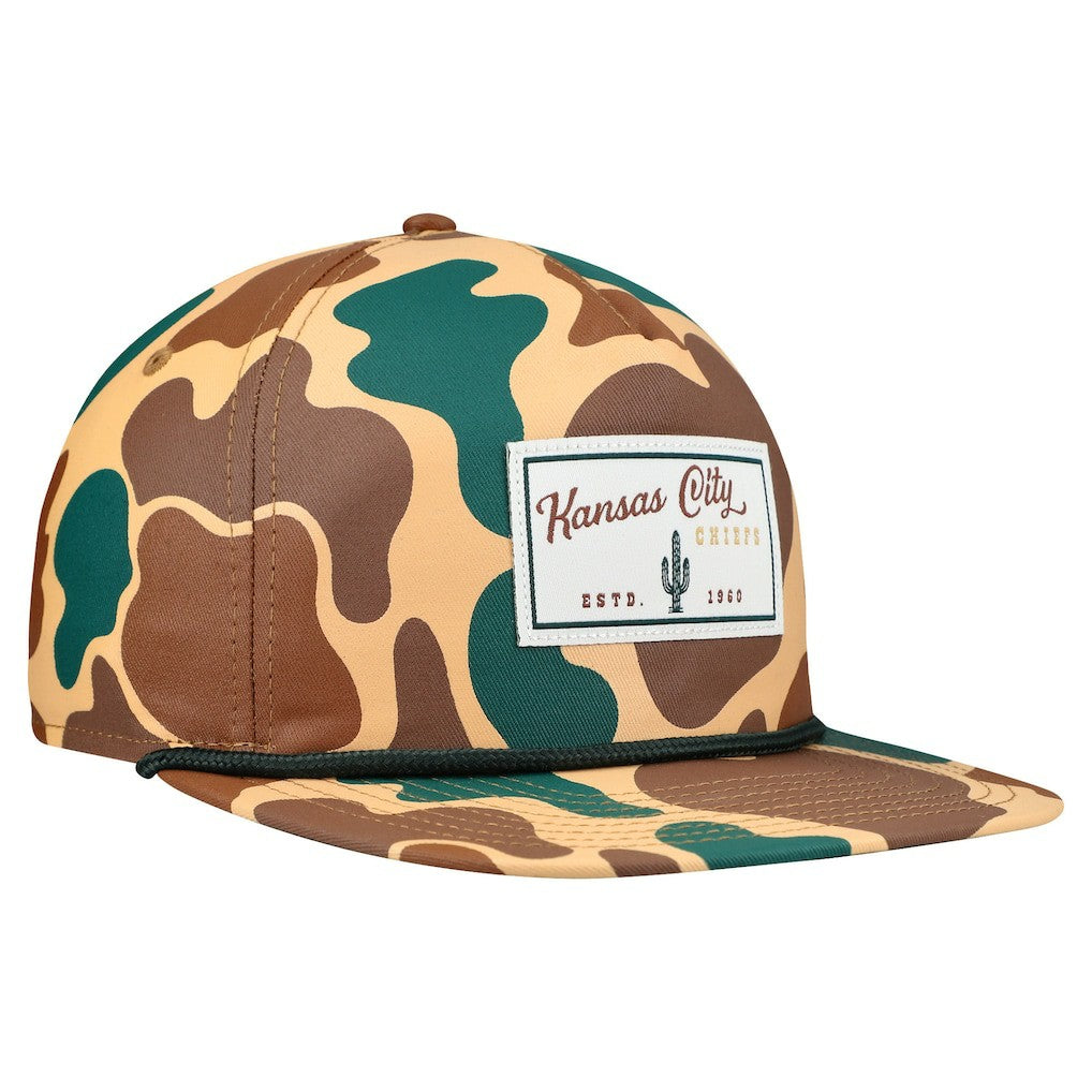 Kansas City Chiefs New Era Duck Rope 19TWENTY Snapback Hat - Camo discount