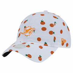 Miami Dolphins New Era Women's Fruit Pattern 9TWENTY Adjustable Hat - White cheap