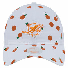 Miami Dolphins New Era Women's Fruit Pattern 9TWENTY Adjustable Hat - White cheap