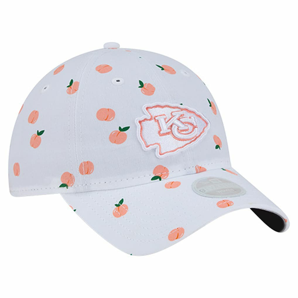 Kansas City Chiefs New Era Women's Fruit Pattern 9TWENTY Adjustable Hat - White for sale
