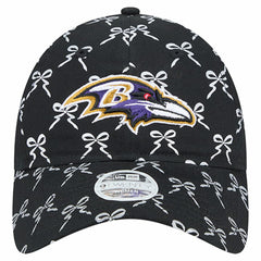 Baltimore Ravens New Era Women's Ribbon 9TWENTY Adjustable Hat - Black discount