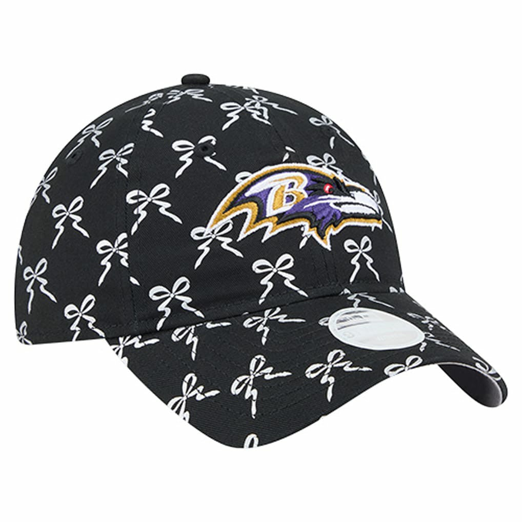 Baltimore Ravens New Era Women's Ribbon 9TWENTY Adjustable Hat - Black discount