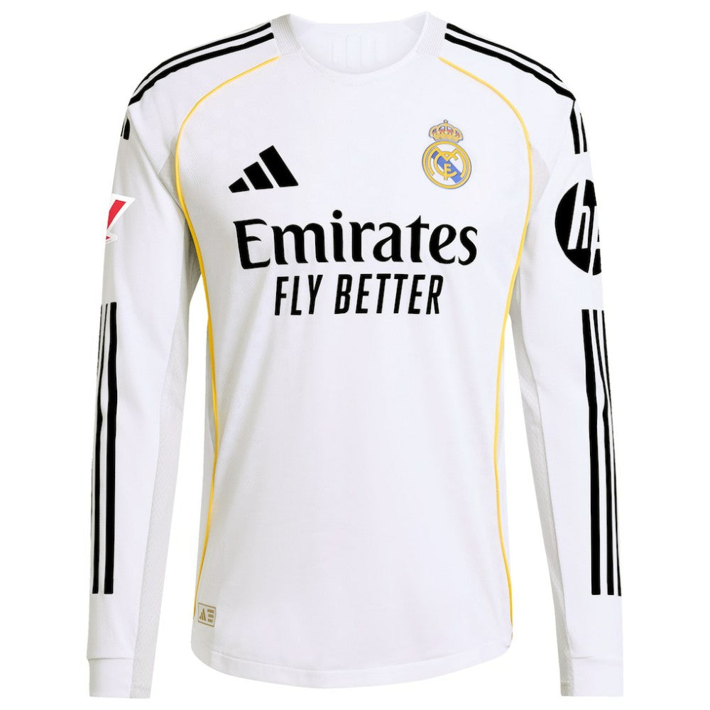 Rodrygo Real Madrid 2025/26 Home Long Sleeve Jersey - White sale
