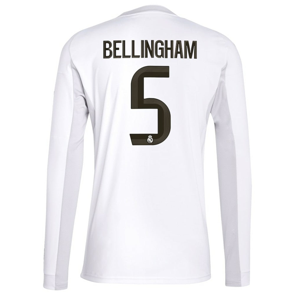 Jude Bellingham Real Madrid 2025/26 Home Replica Long Sleeve Jersey - White cheap