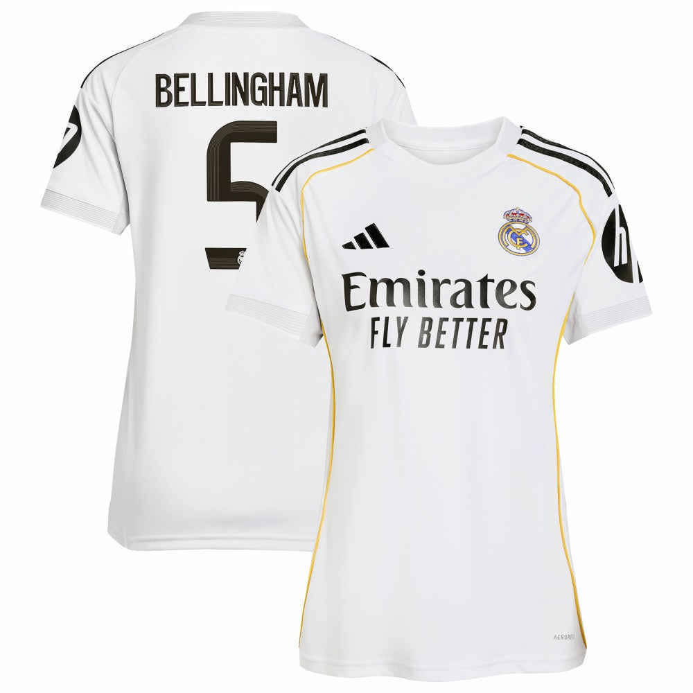 Jude Bellingham Real Madrid Women's 2025/26 Home Replica Jersey - White discount
