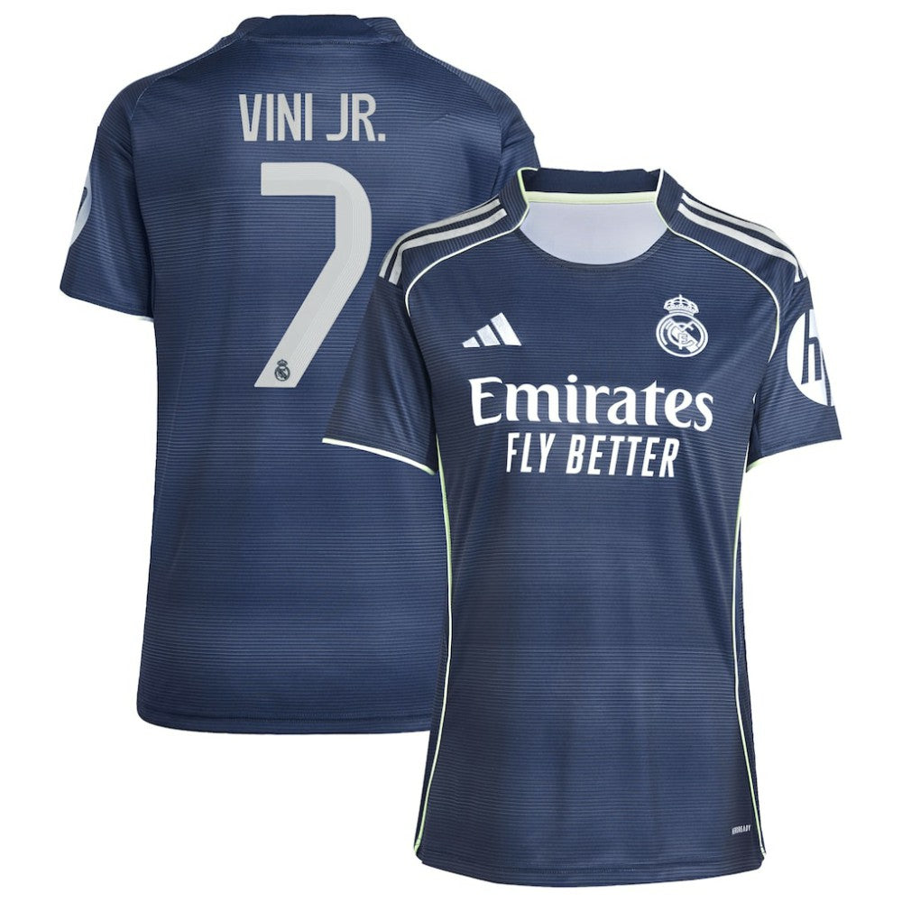 Vini Jr. Real Madrid Women's 2025/26 Away Replica Player Jersey - Blue on sale