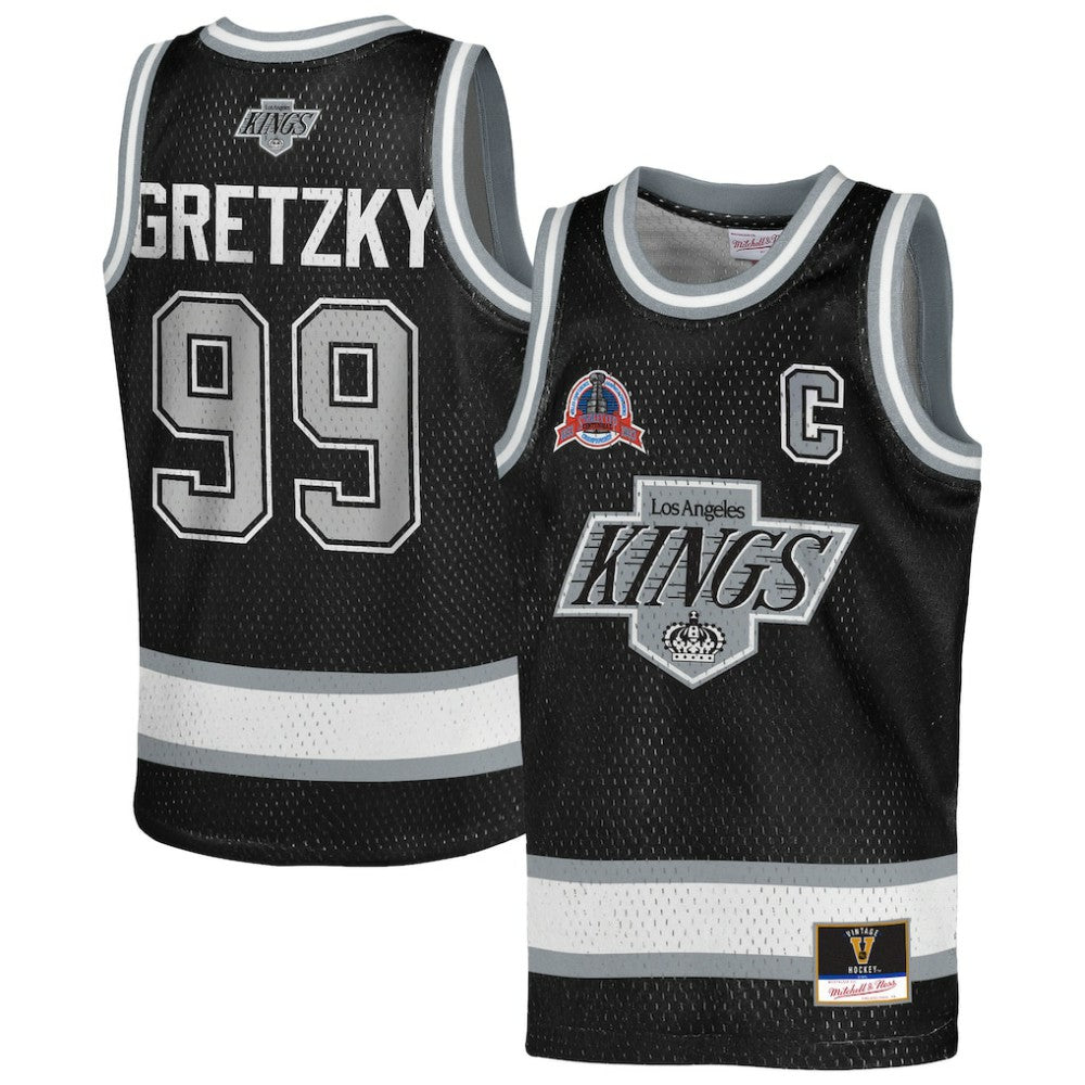 Wayne Gretzky Los Angeles Kings Mitchell & Ness Youth Maxxed Out Fashion Basketball Jersey - Black Jerseys