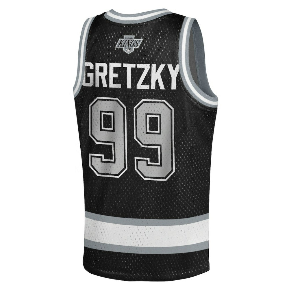 Wayne Gretzky Los Angeles Kings Mitchell & Ness Youth Maxxed Out Fashion Basketball Jersey - Black Jerseys