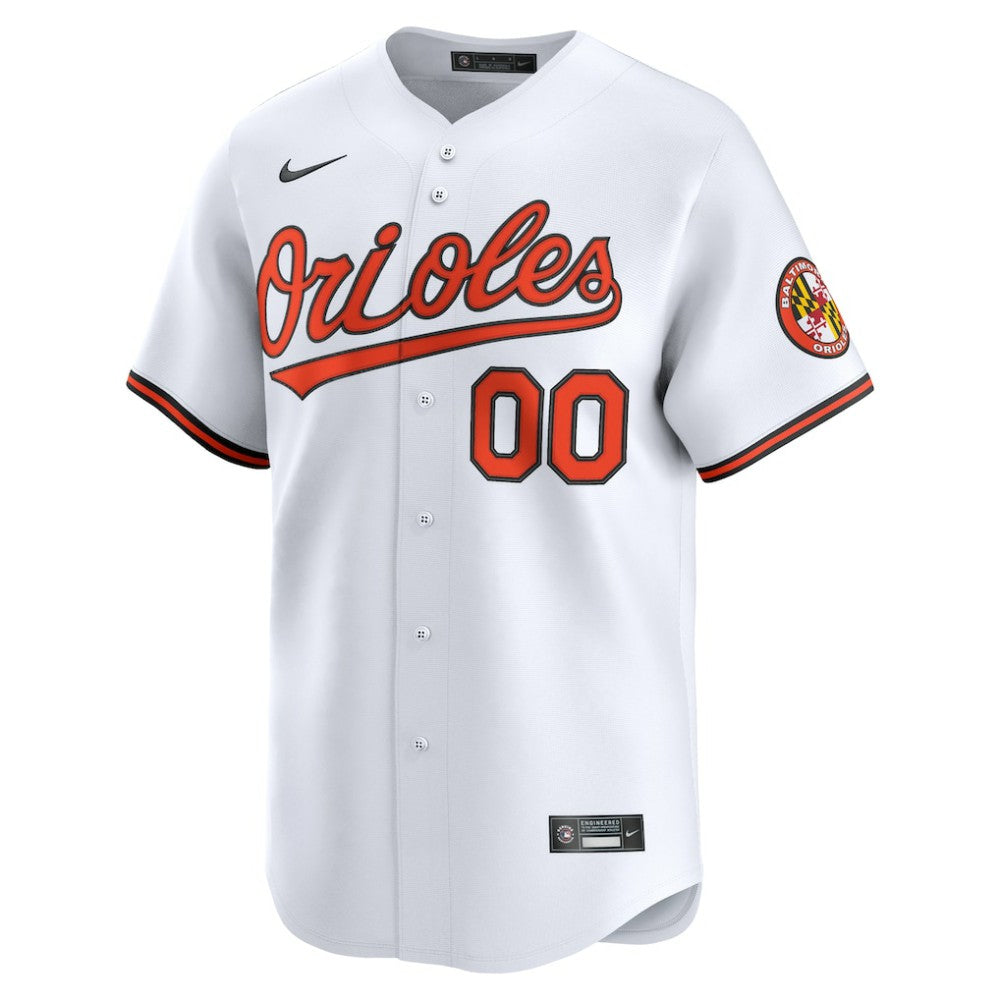 Baltimore Orioles Youth Home Custom Limited Jersey White