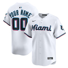 Miami Marlins Youth Home Custom Limited Jersey White