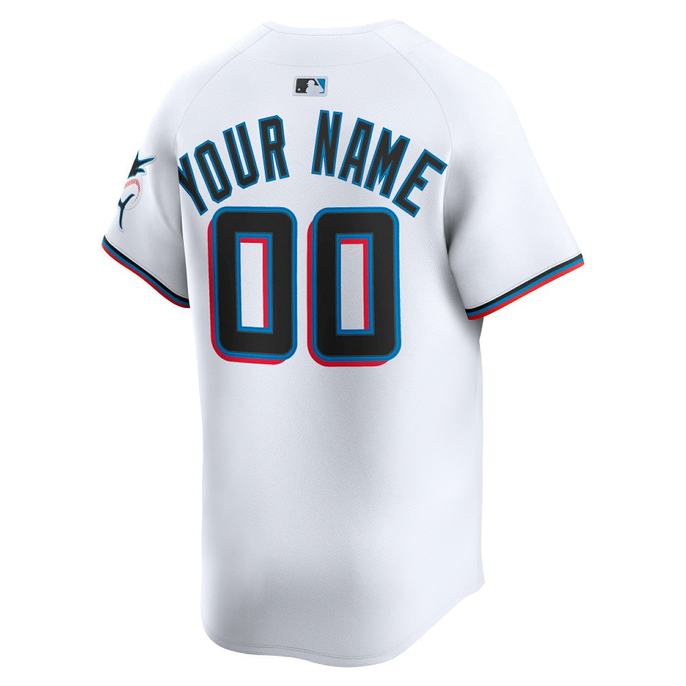 Miami Marlins Youth Home Custom Limited Jersey White