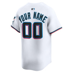 Miami Marlins Youth Home Custom Limited Jersey White
