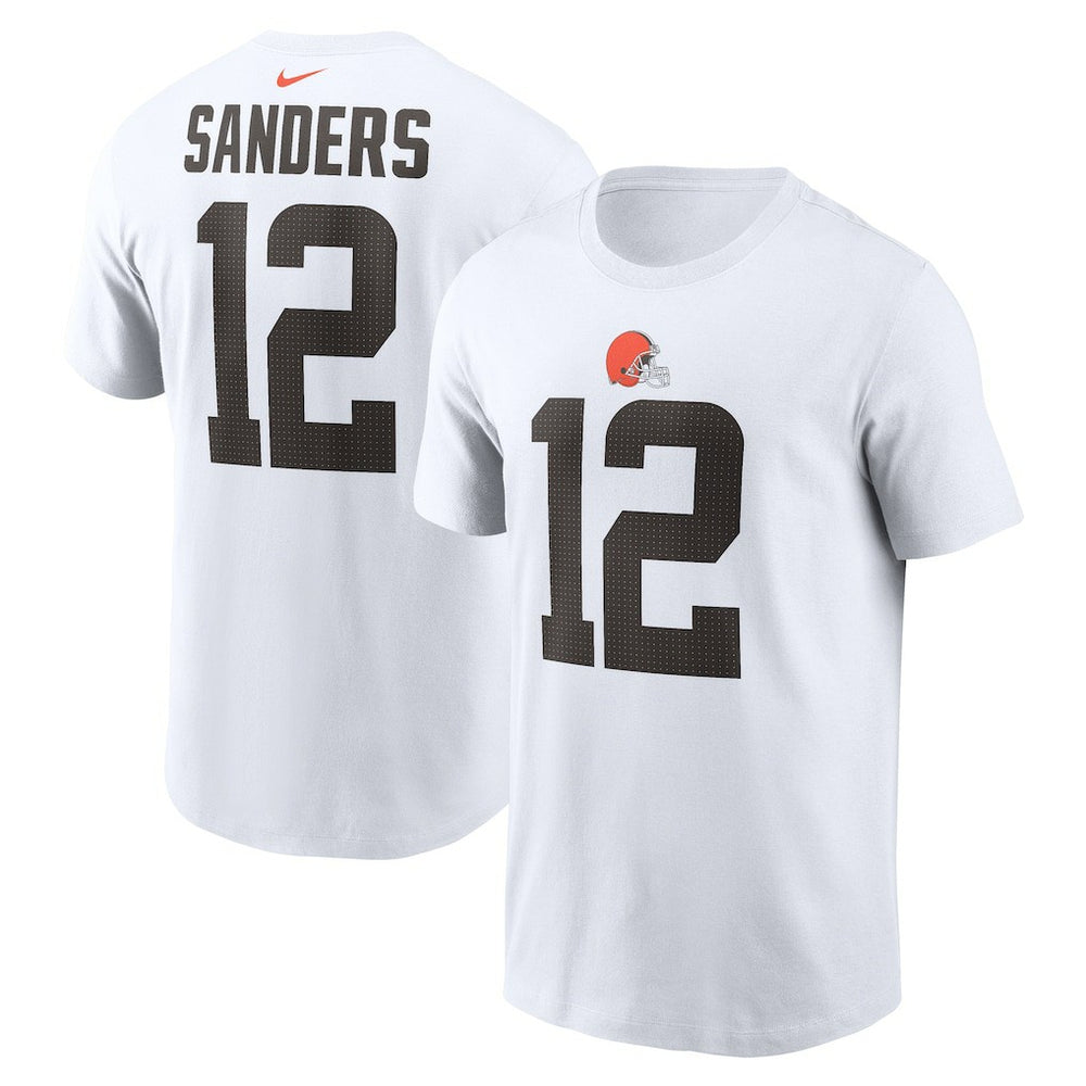 Shedeur Sanders Cleveland Browns 2025 NFL Draft Name & Number T-Shirt - White outlet